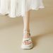 Platform Sandals Women's Summer New Green White Roman Shoes With Beach Shoes Small Size Girls Wear Sandals_vogvips.com