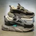 Mens White Black Chunky Dad Sneakers Breathable Mesh Upper Non Slip Thick Sole Casual Running Shoes For Streetwear_vogvips.com