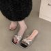 2025 Summer New Fashion Bow Low Heel Sandals Women's Shoes_vogvips.com
