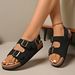 SHLIANG Casual Summer Slip-On Women's Sandals Buckle Retro Large Size Beach Shoes With Strap Comfortable Flat Footwear Y0614_vogvips.com