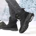 Fashionable Men's High Top Waterproof Thick Sole With Plush And Thick Warm Cotton Boots_vogvips.com