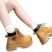 British Style Martin 2025 Spring New Height-Increasing Yellow Thick-Soled Short Work Boots For Women_vogvips.com