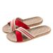 Linen Home Use, Thick Sole Straw Woven Summer Sandals For Men And Women, Indoor Non-Slip Odor-Free Slippers_vogvips.com