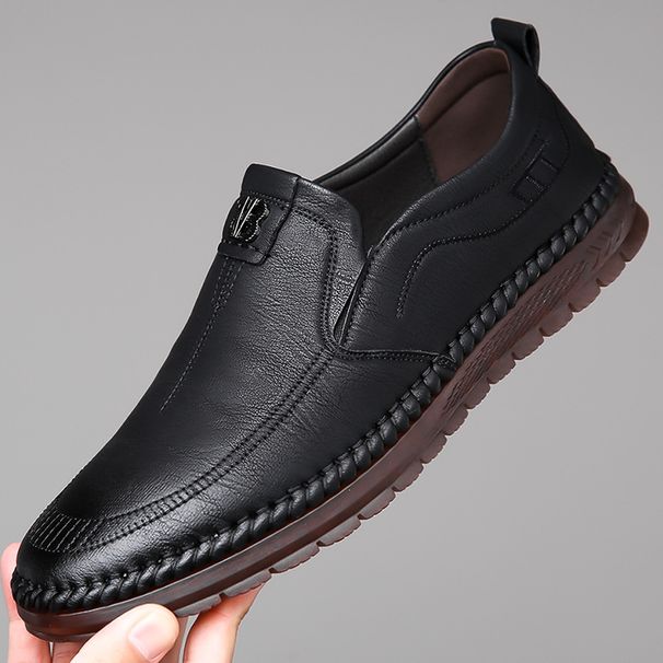 Men's With Soft Cowhide Soles, Men's Casual Slip-on Loafers, Versatile British-style Trendy Shoes_vogvips.com