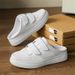Men’s Shoes Summer New Breathable White Shoes Half Slip Low Top Shoes Large Size Sneakers Casual Shoes Men's Shoes_vogvips.com