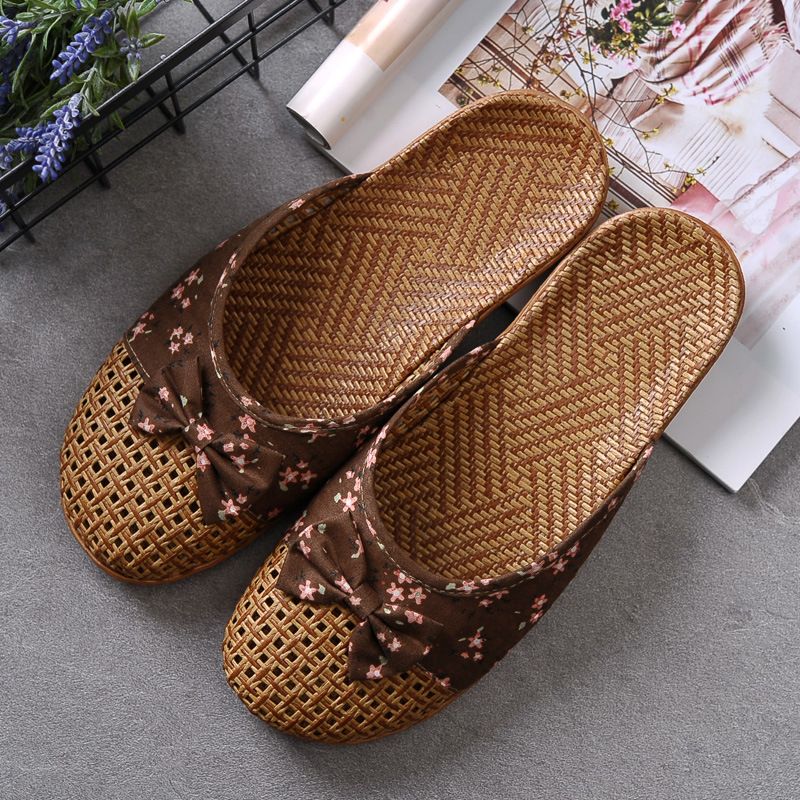 Women's Breathable Linen Slippers Soft Sole Comfort Indoor Slippers For All Seasons Simple Versatile Home Outdoor Wear Sandals_vogvips.com