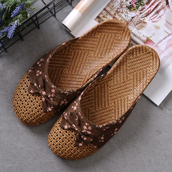 Women's Breathable Linen Slippers Soft Sole Comfort Indoor Slippers For All Seasons Simple Versatile Home Outdoor Wear Sandals_vogvips.com