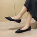 Pointed Flat-soled Single Shoes Women's One-pedal Ladyshoes Xiaoxiangfeng Doudou Shoes Large-size Women's Shoes_vogvips.com