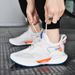 Flying Weaving Running 2024 New Korean Fashion Breathable Trendy Men's Sports With Low Top Lacing Casual Shoes For Men_vogvips.com