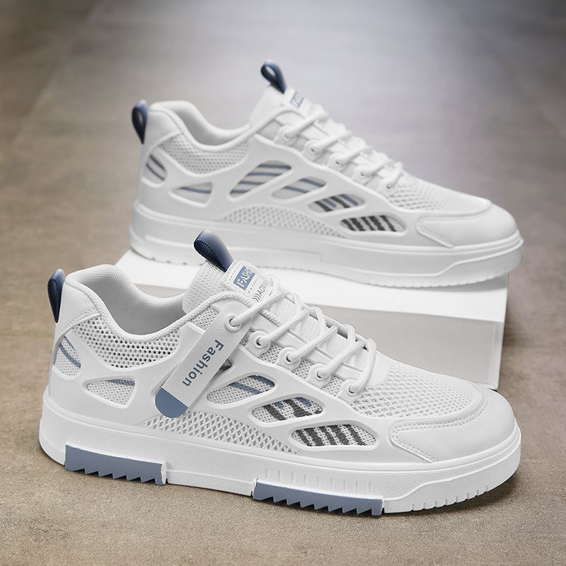 New Men's Fashion Mesh Breathable Sneakers Comfortable Running Shoes For Men Outdoor Student Sports And Leisure Board Shoes_vogvips.com