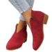 2025 New Large Size Short Leopard Print Chunky Heel Suede V-Cut Women's Boots Side Zipper Women_vogvips.com
