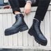 European Warm Series Martin Korean Trendy Four Seasons High-top Men's Leather Boots Thick-soled Work Shoes British Style Thickened Warm_vogvips.com