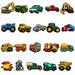Cartoon Cute Engineering Car Series Shoes Flower Shoe Buckle Soft Rubber Shoes Accessories Toy Gift For Children_vogvips.com