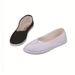 Women's Shoes Brand Women's Black And White Wedge Heel Soft Sole Cowhide Sole Beauty Shoes Flat Spring And Summer Breathable White Shoes Nurse Shoes_vogvips.com