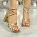 2026 Summer New Square-Toe High-Heel Sandals For Women With Cross-Straps And Buckles, Chunky Heel Sandals, Wholesale_vogvips.com