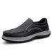 Men's Shoes Slip-on Casual Shoes Rubber Soft Sole Soft Leather Men's Casual Leather Shoes Dad Shoes_vogvips.com