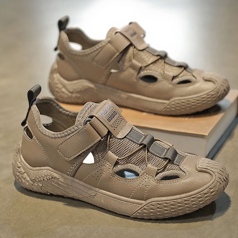 Men's Shoes Summer New Breathable Outdoor Beach Hole Shoes Trendy Versatile Sandals Lightweight Sports Shoes Casual Slippers_vogvips.com