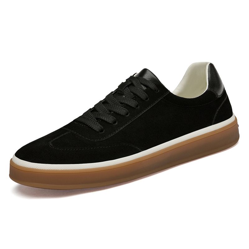 Men's German Training Shoes Leather Lace-up Color Matching Lat White Shoes Casual Outdoor Sports Board Shoes Men_vogvips.com