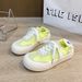 Little White Women's Summer Ice Silk Canvas Face Breathable Leisure Big Headed Lace Up Flat Bottom Sports Youth Student_vogvips.com