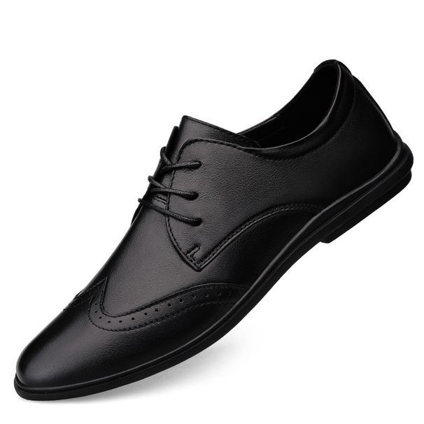 Men's First-layer Casual Shoes, Small Leather Shoes, Men's Soft-soled Men's Shoes_vogvips.com