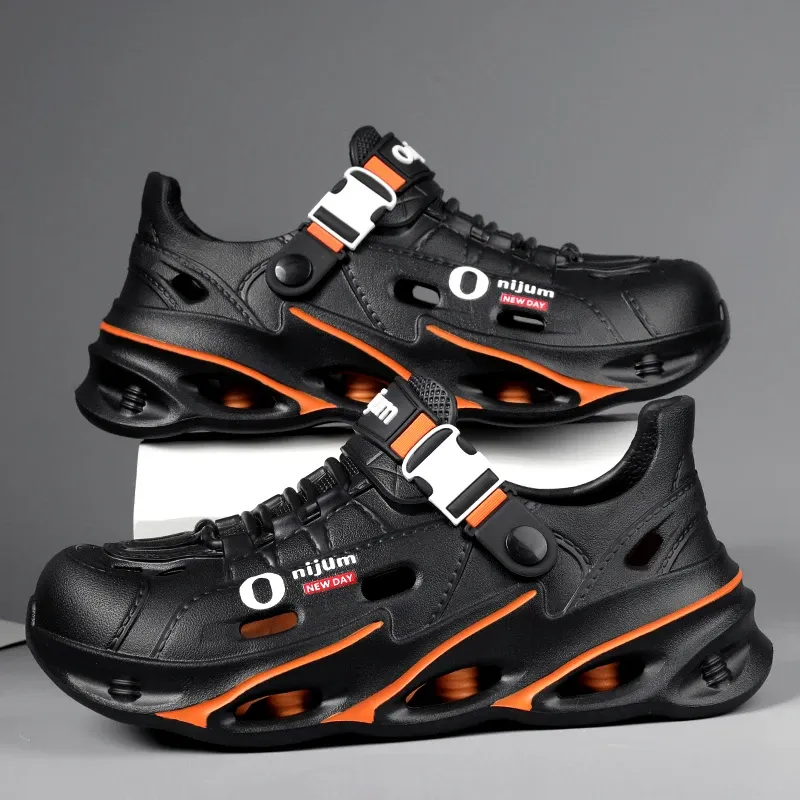 Men's Outdoor Sandals Sport Slippers Beach Slides Breathable Clogs Men Casual Garden Shoes Non-slip Hiking_vogvips.com