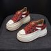 Small Women's Shoes Platform Wedge Heel Muffin Heel Women's Shoes Inner Height Increase Heel Casual Shoes Women_vogvips.com