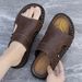 QZHSMY Summer Breathable Leather Shoes Man Outdoor Men Antiskid Beach Sandals Casual Sneakers_vogvips.com
