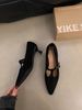 Niche Pointed Toe Leopard Print Mary Jane Shoes For Women 2025 New French Style Low Heel Suede Commuter Loafers_vogvips.com