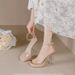 Crystal Glass Transparent High Heels For Women, Spring/Summer Chunky Heel French Sandals, 2025 New Women's Shoes_vogvips.com