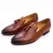 2025s Large Size 2021 Hot Sale Genuine Leather Casual Tassel Loafers Fashion Men's Shoes Cowhide_vogvips.com