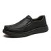 Euro Step Large Size For Middle-aged And Elderly, Slip-on Soft Sole Loafers, Men's Casual Leather Shoes_vogvips.com