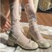 White Mary Jane Bridesmaid Daily Wearable Shallow Comfortable Single Shoes Chunky Heel One Strap High Heels Women Spring_vogvips.com