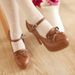 New Summer High-Heeled Women's For Cross-Border E-commerce, College Retro Bowknot Thick-Soled Chunky Heel Strap-On Large_vogvips.com