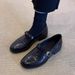 In-stock Version~Vintage Minimalist Style Round-toe Women's Leather With Belt Buckle Mary Jane Single Shoes Chunky Heel_vogvips.com