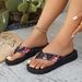 Fashion Lady Shoes Retro Women Summer Flip Flops Casual Sandals Beach Open Toe Flat Slippers Slides_vogvips.com