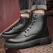 European Warm Series Men's British Style High Top Leather 2025 Autumn Winter New Snow Boots Thick Sole Martin Work Shoes Men_vogvips.com