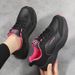 Autumn New Leather Thick Soled Sports Round Toe Fashionable Casual Women's Shoes, Running Shoes 070_vogvips.com