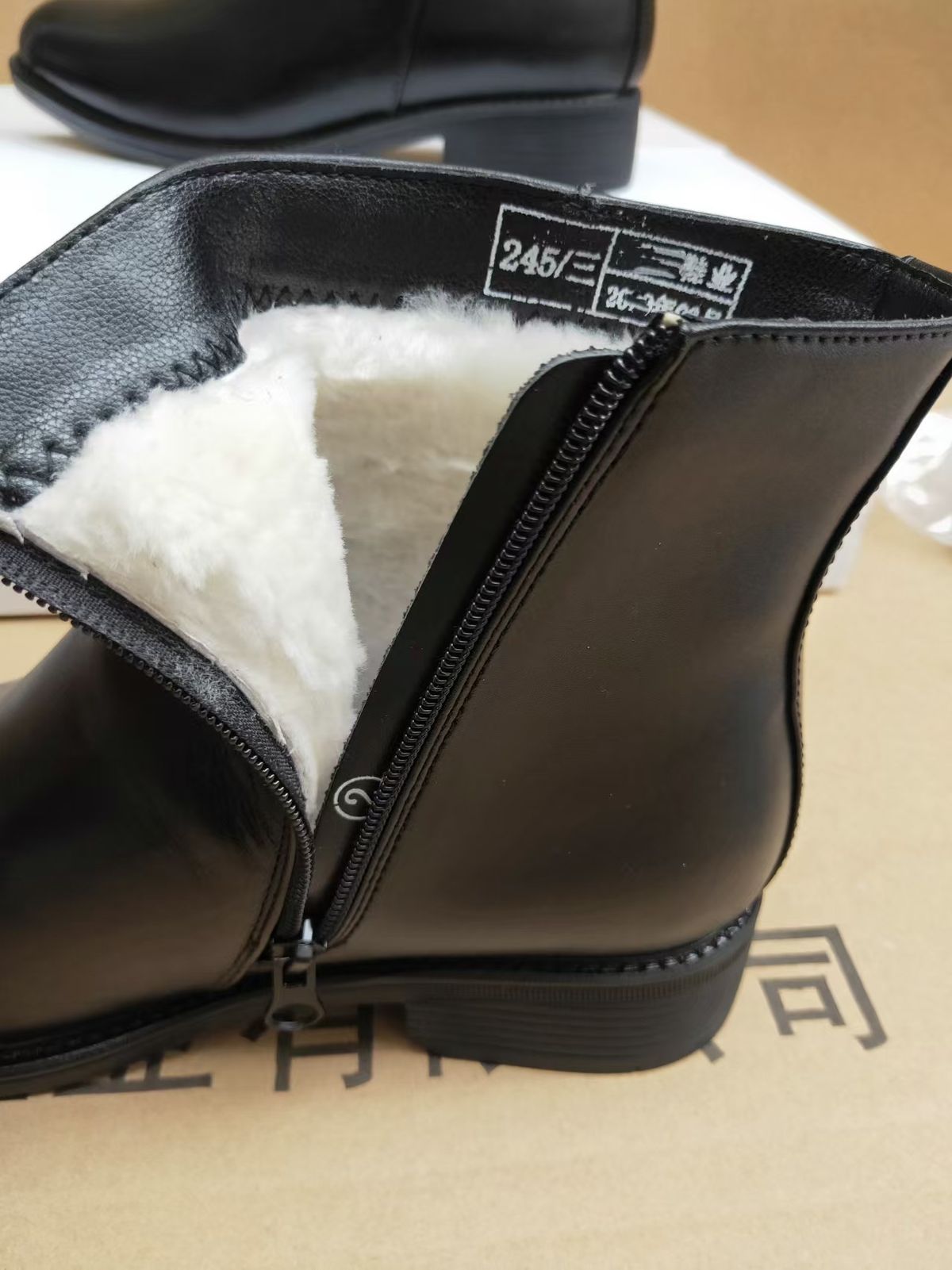 European Warm Series Formal Winter Genuine High-top Wool Men's Business Casual Cotton Leather Shoes Fleece-lined Martin Boots_vogvips.com