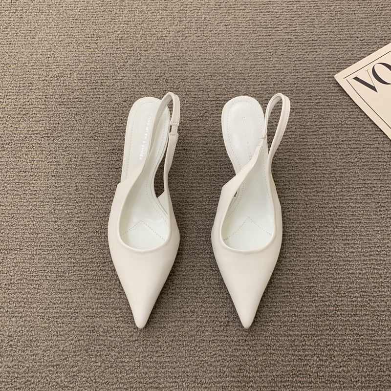 Design Sense Niche Women S Spring New Pointed After Empty Bao Head Sandals Femininity High Heel Shoes_vogvips.com