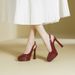 125-C Toe Backless Sandals For Women Summer 2025 New Style Pointed Thin Heel High Heels Waterproof Platform Comfortable_vogvips.com