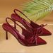 2026 Spring/Summer New Korean Style Pointed Toe For Women, Thin Heel, Back Strap, High Heels, One-Strap, Open-Back,_vogvips.com