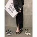 Niche Stylesense Of Design Baotou Half Slippers Women's Shoes Outwearnew Arrivalsummer High Heel French Silver Sandals_vogvips.com