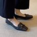 Sheepskin Version~French Soft Leather Women's New Wedge Heel Camellia Loafers, Shallow Mouth, Commuter Retro Mary Jane_vogvips.com