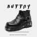 Vintage Paris Martin Boots Thick-soled Heightening Vintage Leather Boots Gothic Men's Boots_vogvips.com
