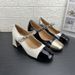 Autumn 2025 New High Heels Versatile Mary Jane Style Color Blocked Light Mouth Women's Single Shoes_vogvips.com