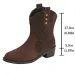 Fashion Metal Rivet Decoration Suede Western Cowboy Sexy Pointed Toe Medium Heel Riding Boots Music Festival Outdoor_vogvips.com