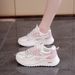 Mesh Breathable Sports Shoes Women 2025 New Spring And Autumn Lightweight Soft Sole White Sneakers For Middle School_vogvips.com