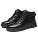 European Warm Series Winter New Trend Genuine Leather Martin High-top Sneakers Workwear British Style Fleece-lined Warm Men's Short Boots_vogvips.com