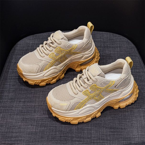 Small Thick-soled Dad Shoes Women's Casual Versatile Inner Height-increasing Lightweight Sports Shoes_vogvips.com