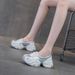 Dad Shoes Platform-soled Casual Single Shoes Women's Shallow Mouth Versatile Height-increasing Small White Shoes_vogvips.com